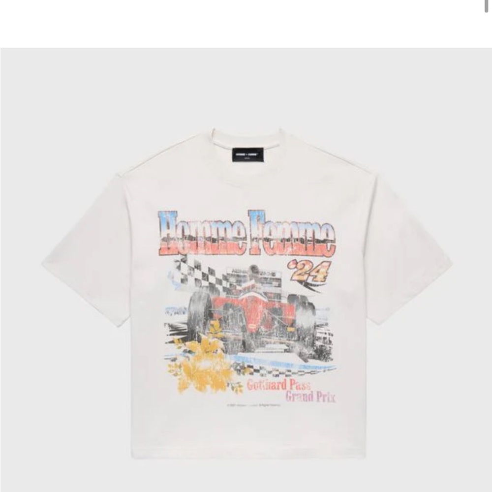 Homme Femme Swiss Racing Cropped Tee